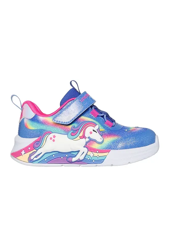 Pantofi sport Unicorn Chaser cu LED-uri - Roz deschis/Albastru deschis