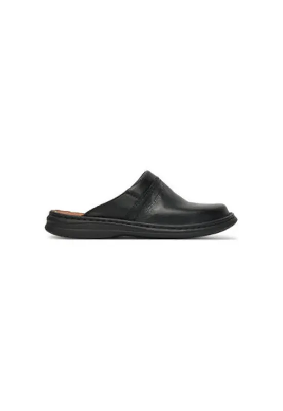 Slapi barbati 10663 37 - Piele naturala - Negru - Negru