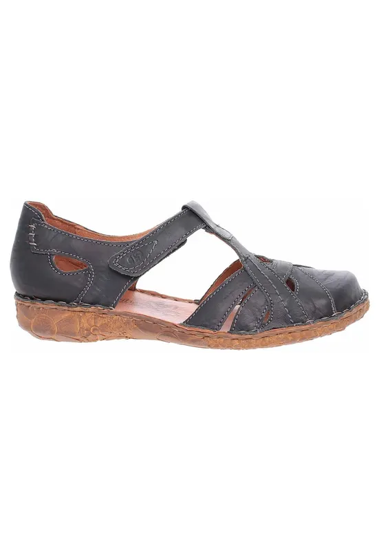 Sandale dama casual - Piele naturala - Negru