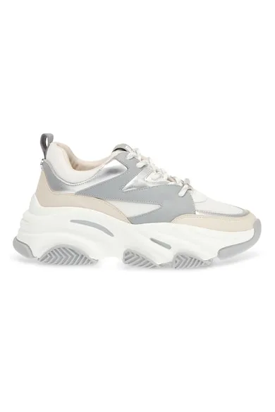 Pantofi sport cu aspect masiv Progressive - Alb/Argintiu