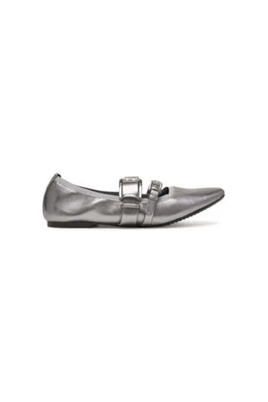 Balerini K1511477 - Piele naturala - Argintiu - Argintiu