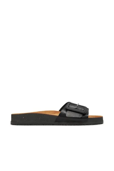 Slapi dama - 1-27501-44 - Piele naturala - Negru - Negru