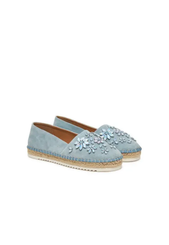 Espadrile dama V250277 - Piele naturala - Albastru