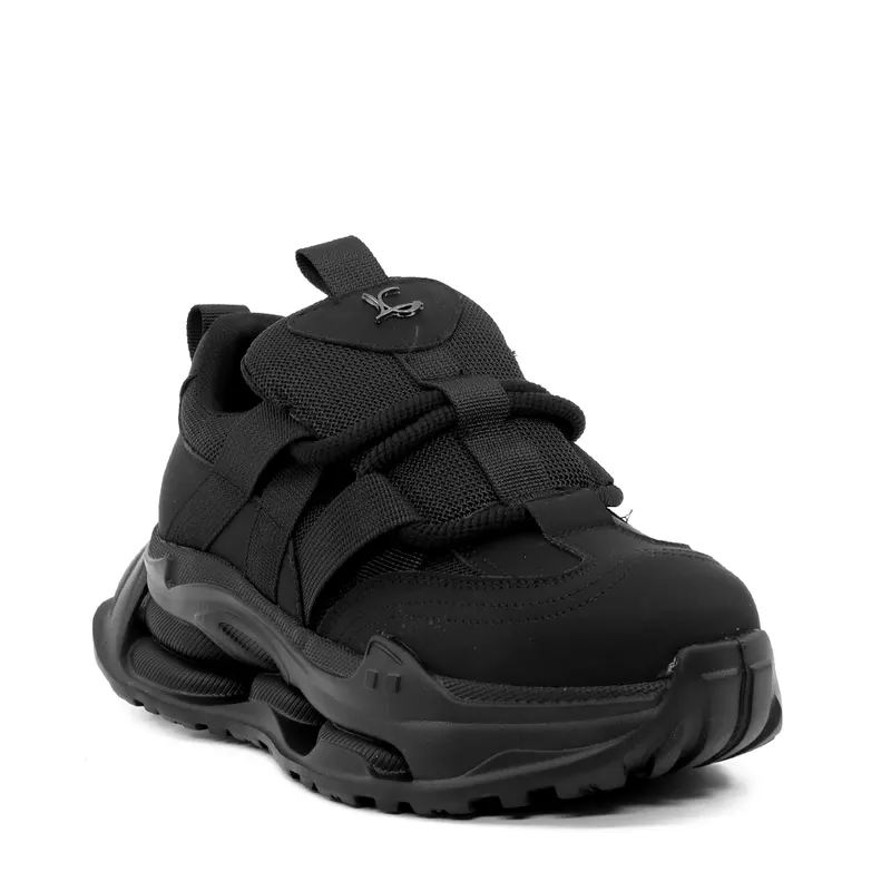 Sneakers ușori femei Luca di Gioia negri din piele și textil 3842dp299n — imaginea 2