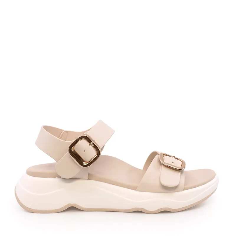 Sandale femei Solo Donna bej cu alb 2549ds9329a