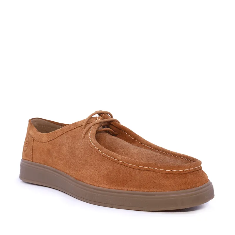 Pantofi bărbați cognac din piele întoarsă 909bp7569vco — imaginea 2