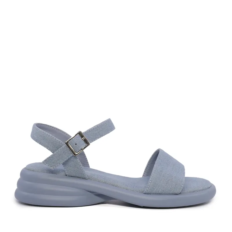 Sandale femei Solo Donna albastre din textil 2547DS8993JBL