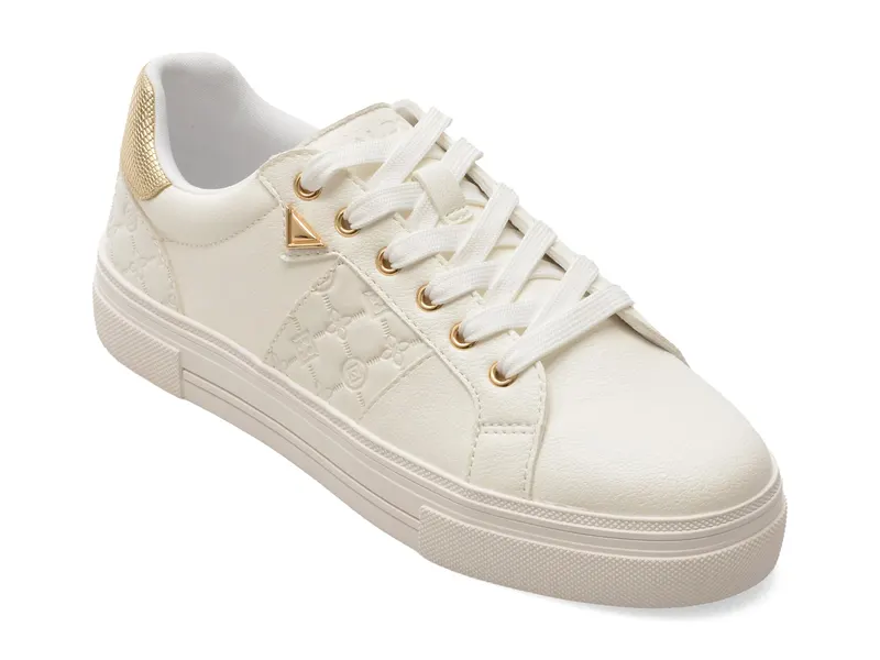 Pantofi sport ALDO albi, SADDIE 172, din piele ecologica