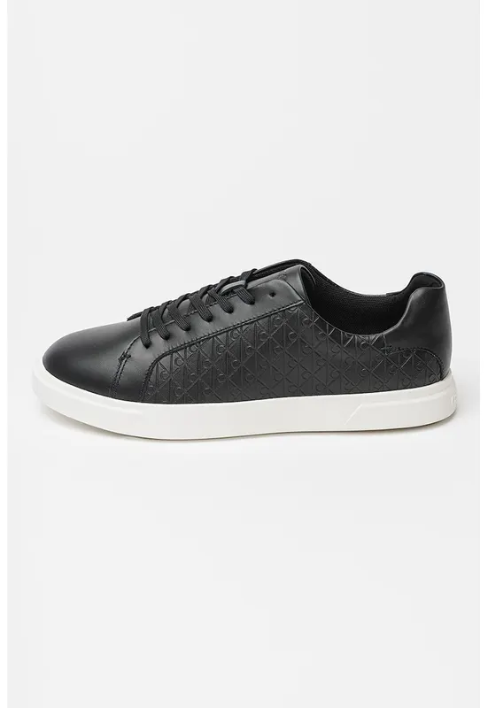 Pantofi sport cu model logo - Negru/Alb murdar
