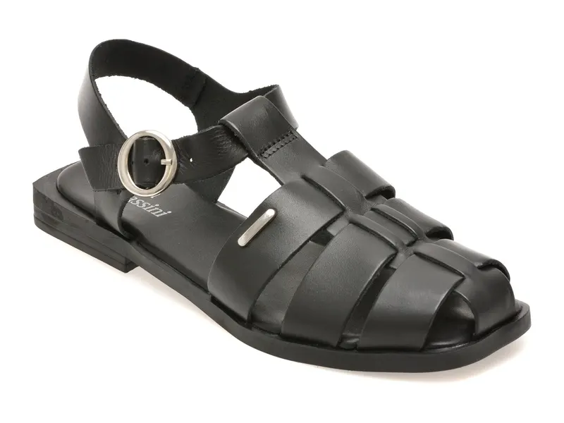 Sandale FLAVIA PASSINI negre, 336801, din piele naturala