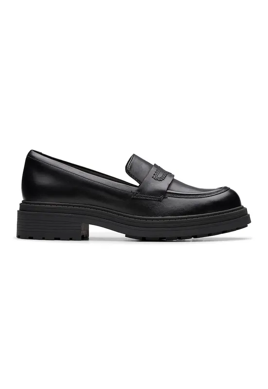 Pantofi loafer de piele lacuita - Negru stins
