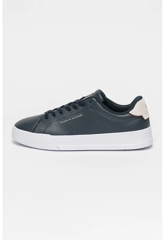 Pantofi sport Court din piele cu insertii din material sintetic - Albastru ultramarin