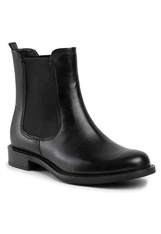 Cizme dama - Chelsea - piele naturala - negru