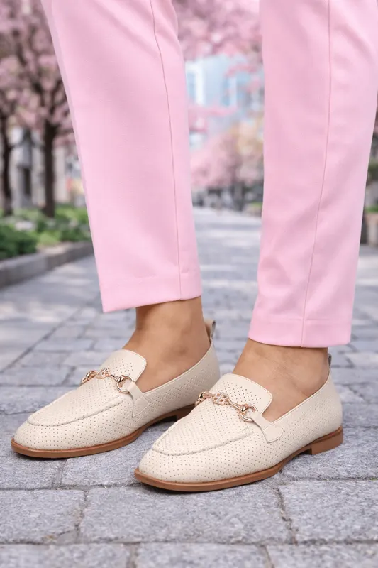 Mocasini din Piele cu Accesoriu - YZ BEJ