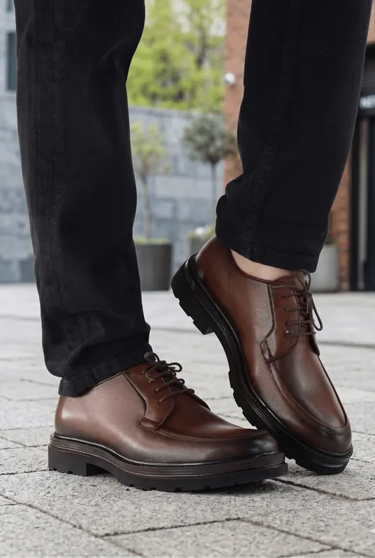 Pantofi Premium Casual din Piele Maro - SYRO BROWN