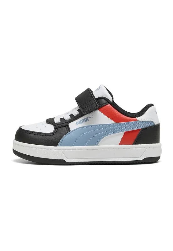 Pantofi sport Caven 2.0 cu velcro si model colorblock - Alb/Negru/Albastru prafuit