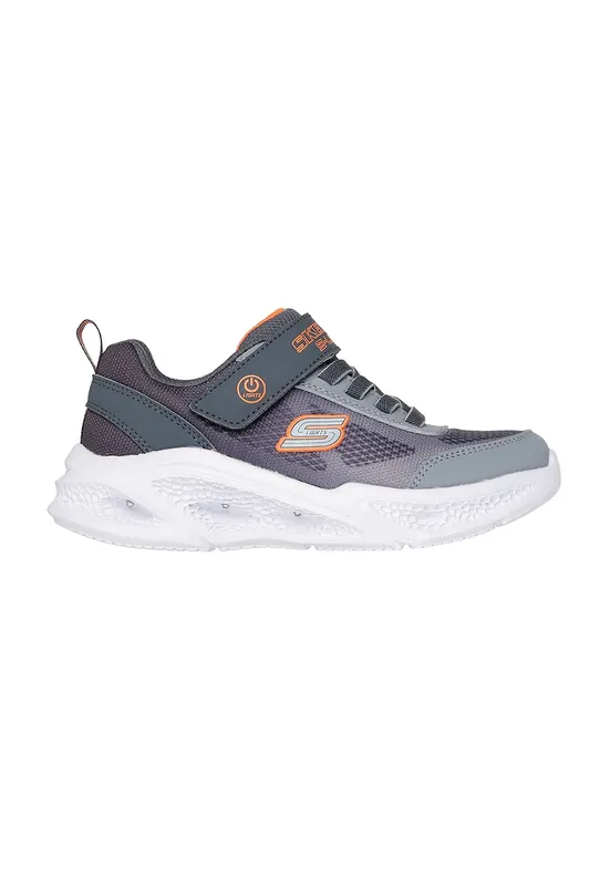 Pantofi sport cu velcro Meteor-Lights - Krendox - Portocaliu/Gri cenusiu