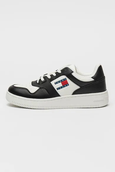 Pantofi sport cu segment perforat Retro - Negru/Alb optic