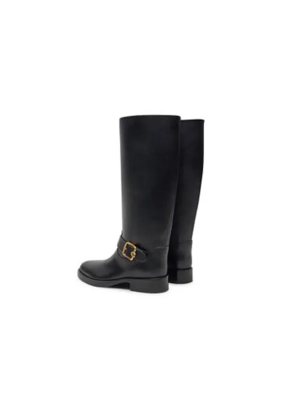 Cizme inalte dama CW978 - Piele naturala - Negru