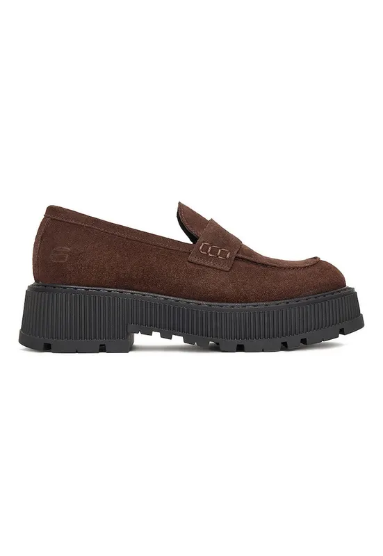 Mocasini dama - Raw - piele naturala - maro - design minimalist - Maro