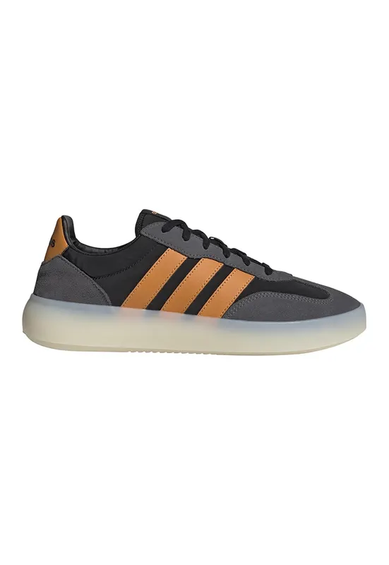 Pantofi sport Barreda Decode cu garnituri din piele intoarsa - Negru/Portocaliu deschis/Gri inchis