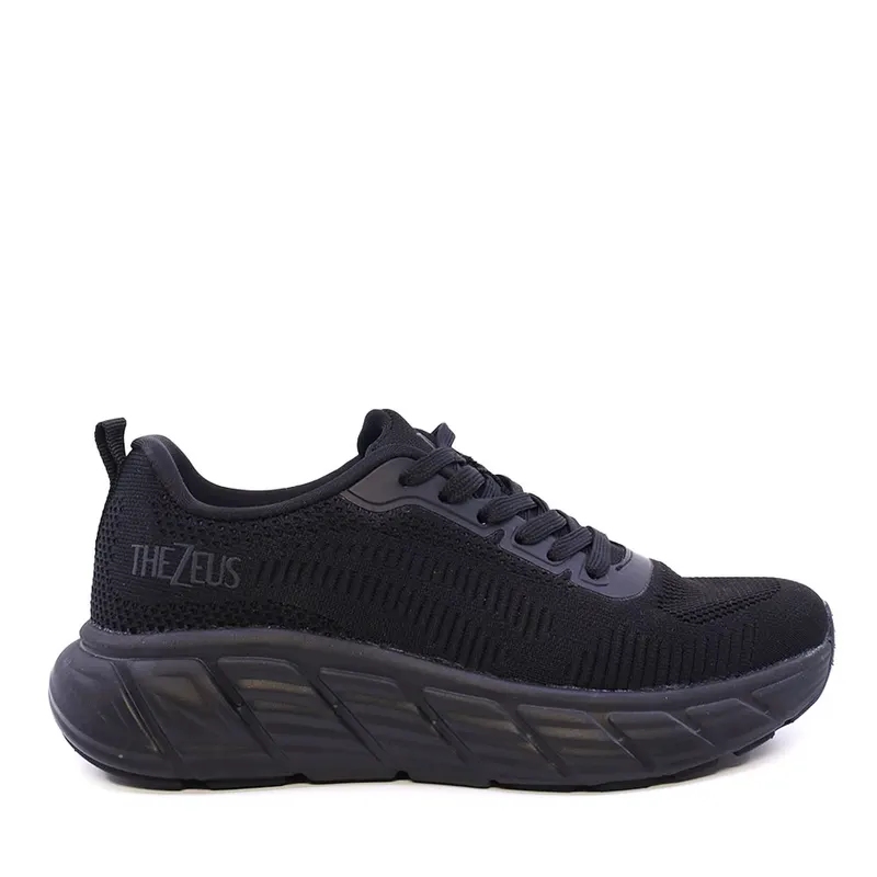 Sneakers ușori femei Thezeus negri din textil 3731DPS5001N