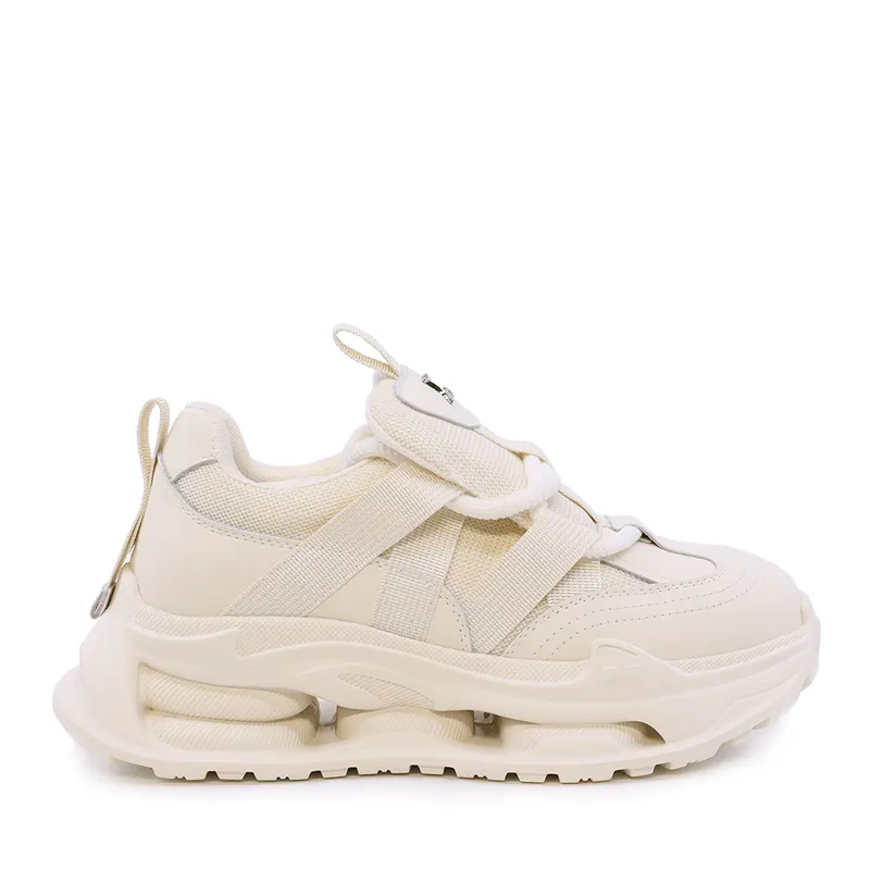Sneakers ușori femei Luca di Gioia albi din piele și textil 3842dp299a