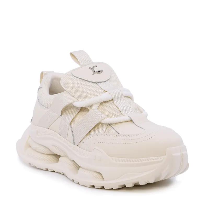 Sneakers ușori femei Luca di Gioia albi din piele și textil 3842dp299a — imaginea 2