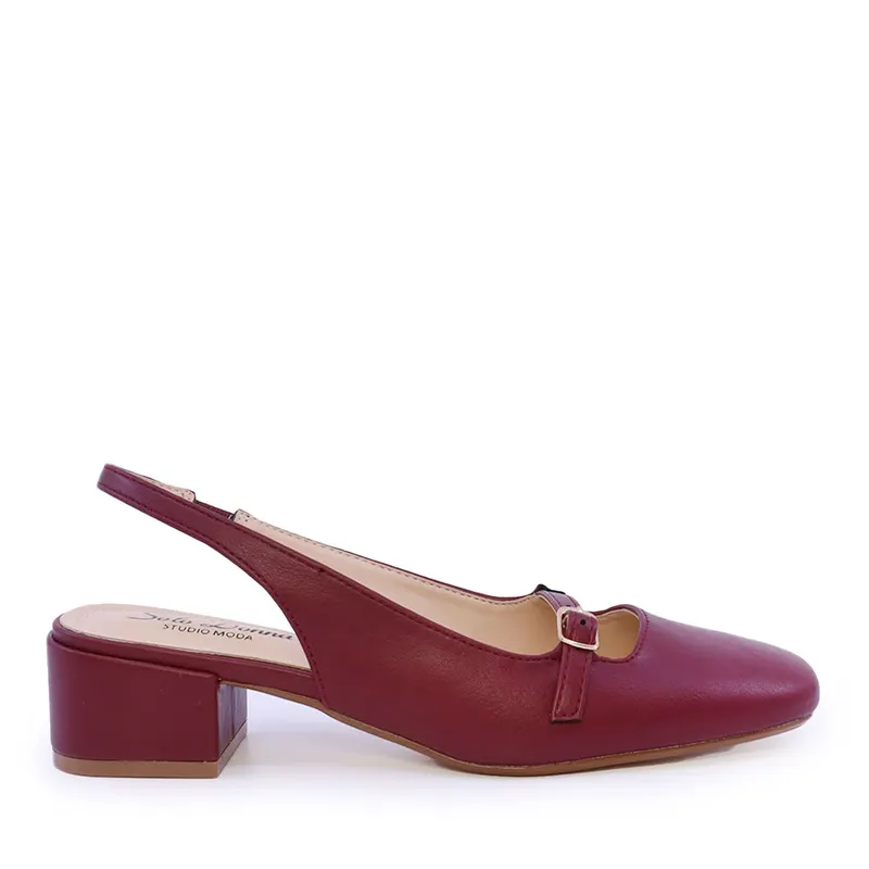 Pantofi slingback femei Solo Donna bordo 2549DD9256BO