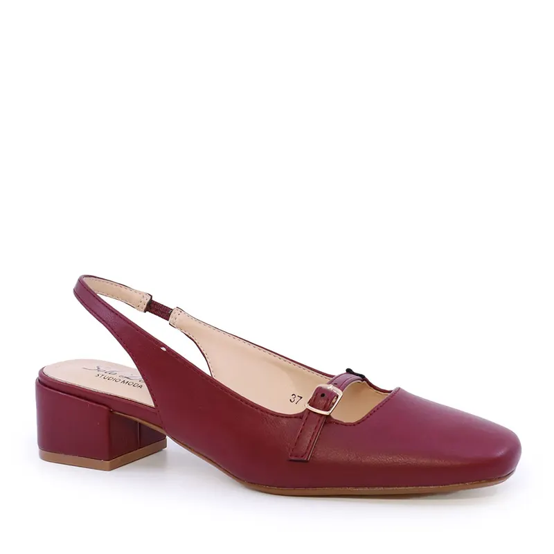 Pantofi slingback femei Solo Donna bordo 2549DD9256BO — imaginea 2