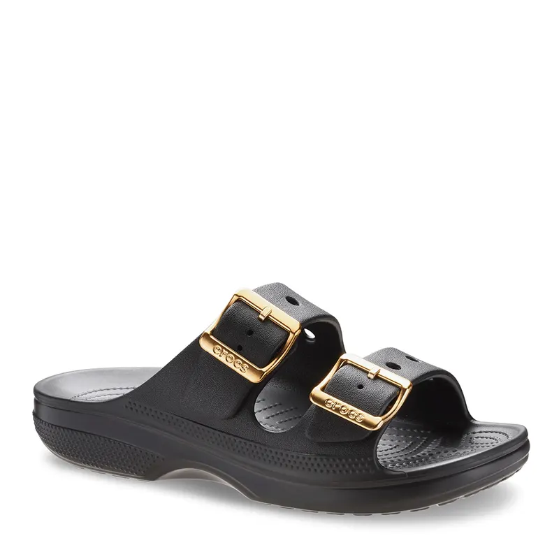 Papuci de plajă femei CROC Saturday Metallic Buckle black 3891DSL213316N — imaginea 2
