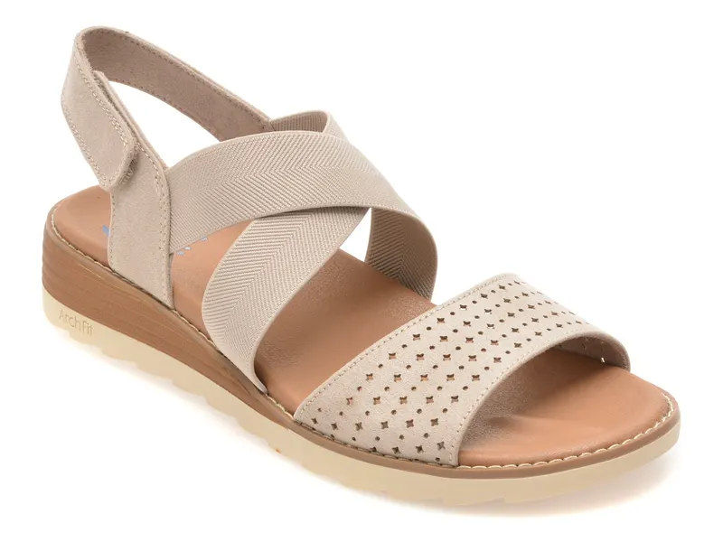 Sandale SKECHERS gri, ARCH FIT OASIS, din material textil