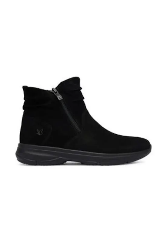 Ghete dama pana la glezna - 305256973 - piele naturala - negru