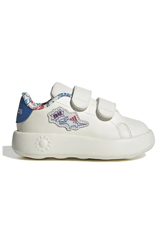 Pantofi sport de piele ecologica cu velcro Advantage - Albastru royal/Alb murdar