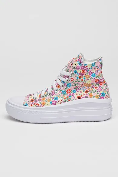 Pantofi sport cu platforma si model floral Move - Multicolor