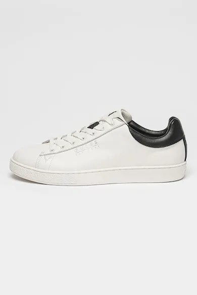 Pantofi sport din piele cu detalii logo - Negru/Alb murdar