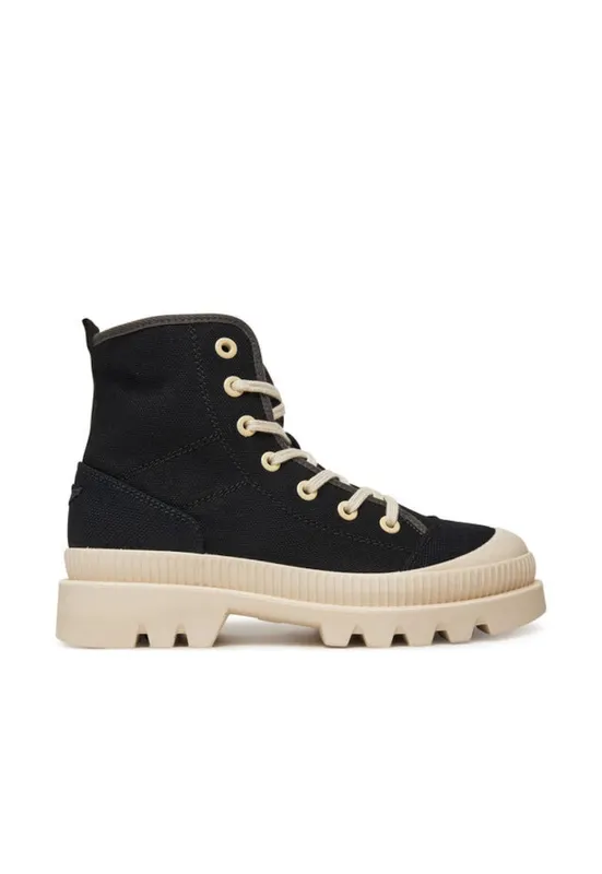 Pantofi sport dama - 251SC305DCT3541 - Piele naturala - Negru - Negru