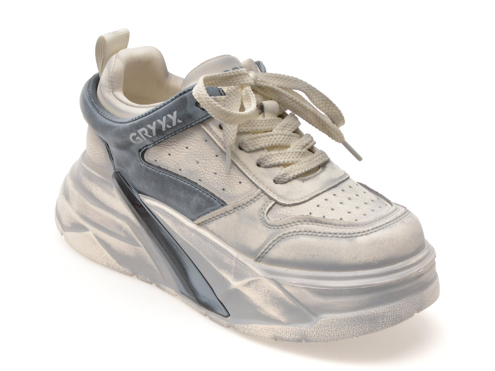 Pantofi sport GRYXX albi, 166, din piele naturala