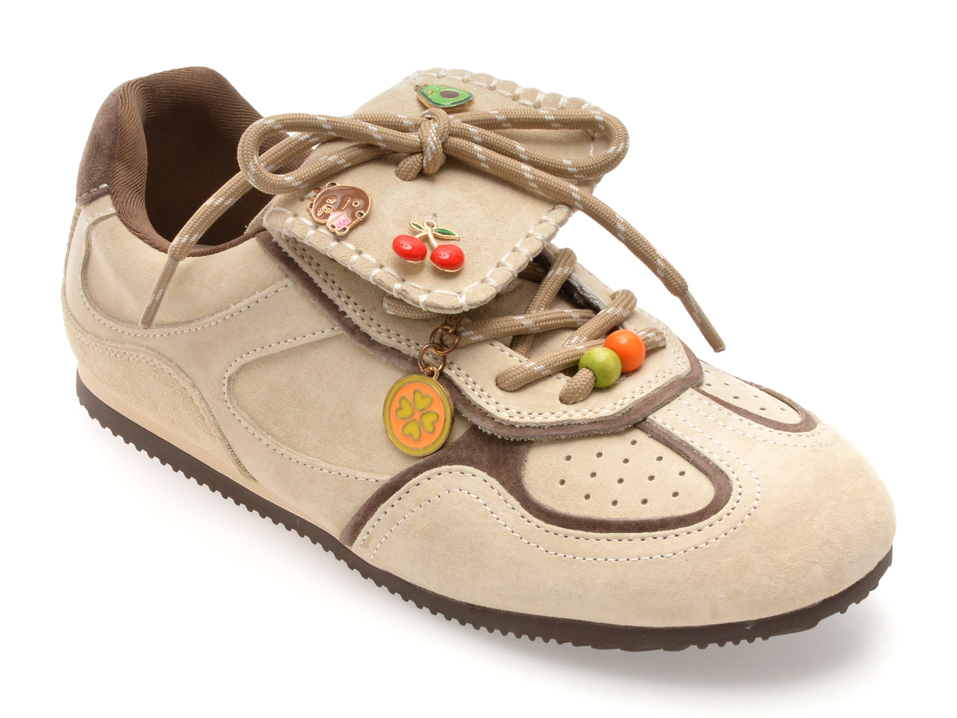 Pantofi sport GRYXX bej, A903, din nabuc